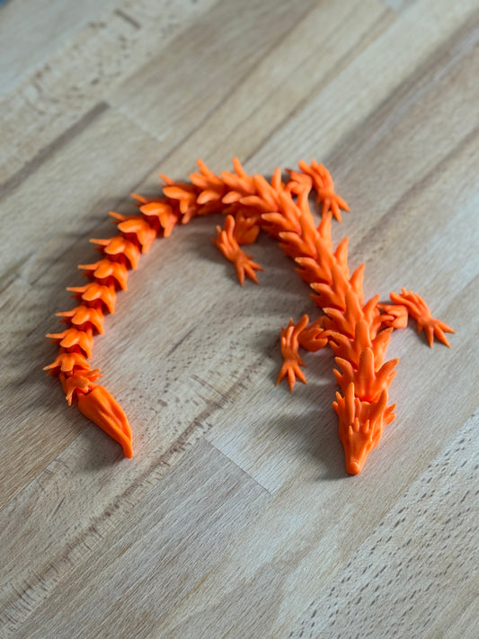 3 D Drache Orange